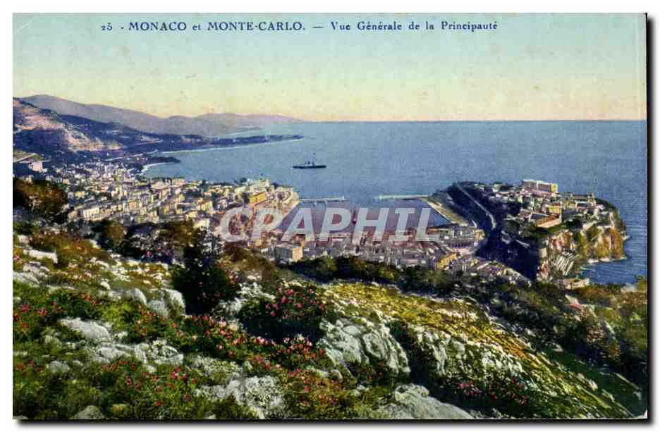 CPA Monaco Monte Carlo Vue generale de la principaute