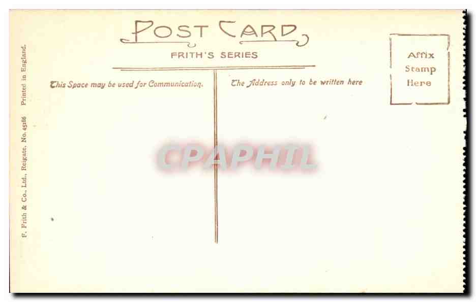 Oxford, Driel College — Fondé en 1326 — Frith's Series, No. 4586 — Back