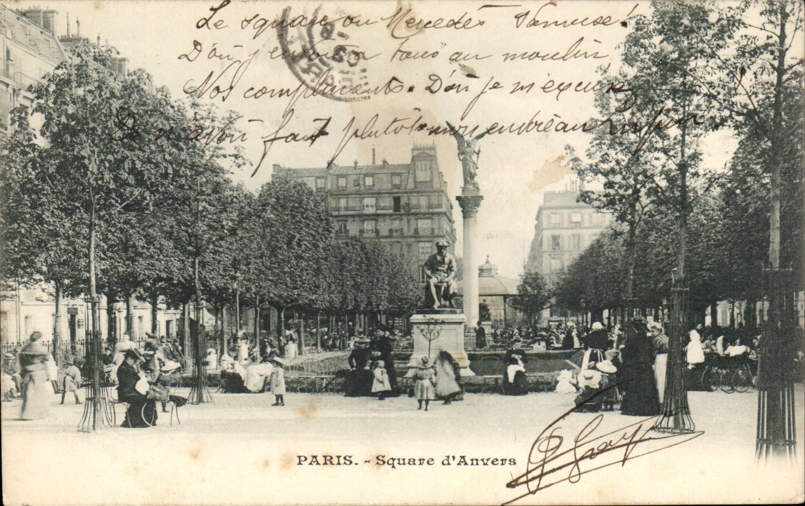 Paris CPA Square d'Anvers