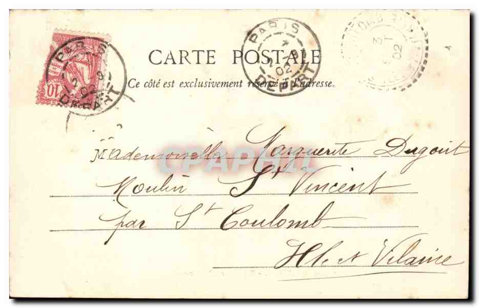 Paris CPA Square d'Anvers — Rückseite
