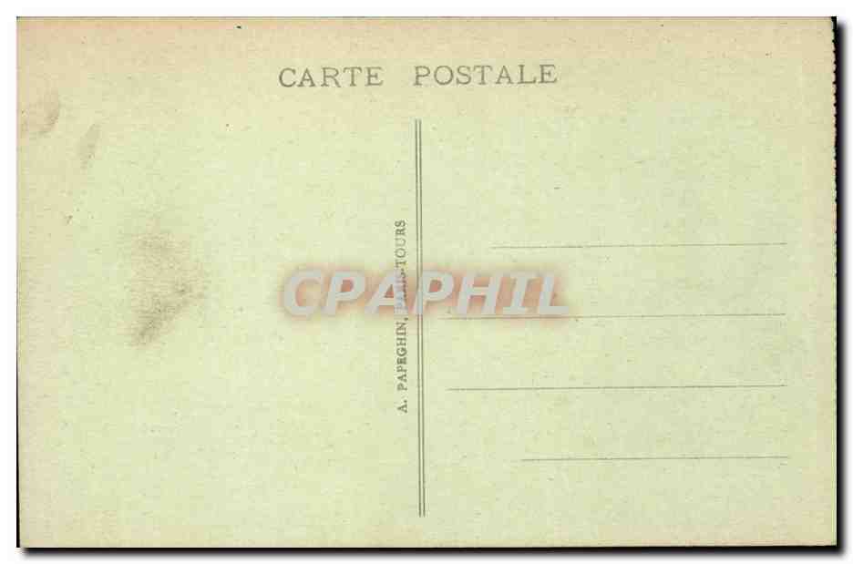 Paris CPA Place de la Republique et Hotel moderne — Rückseite