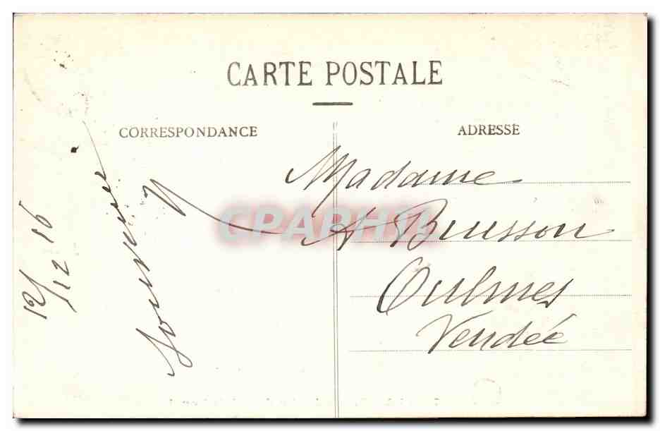 Paris CPA Jardin du palais royal — Verso