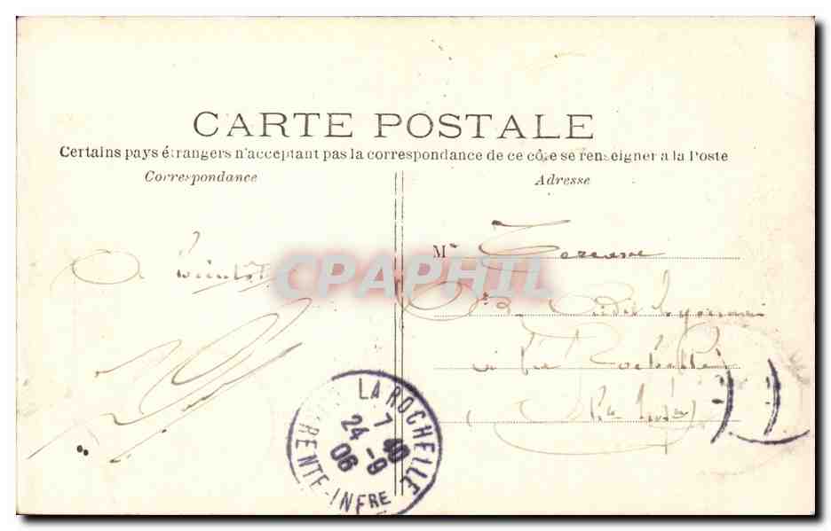 Paris CPA Palais de l'Elysee — Verso