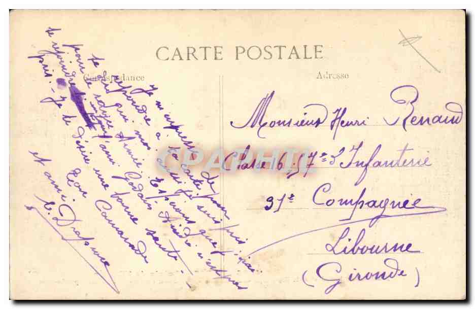 Paris CPA Palais de l'Elysee — Rückseite