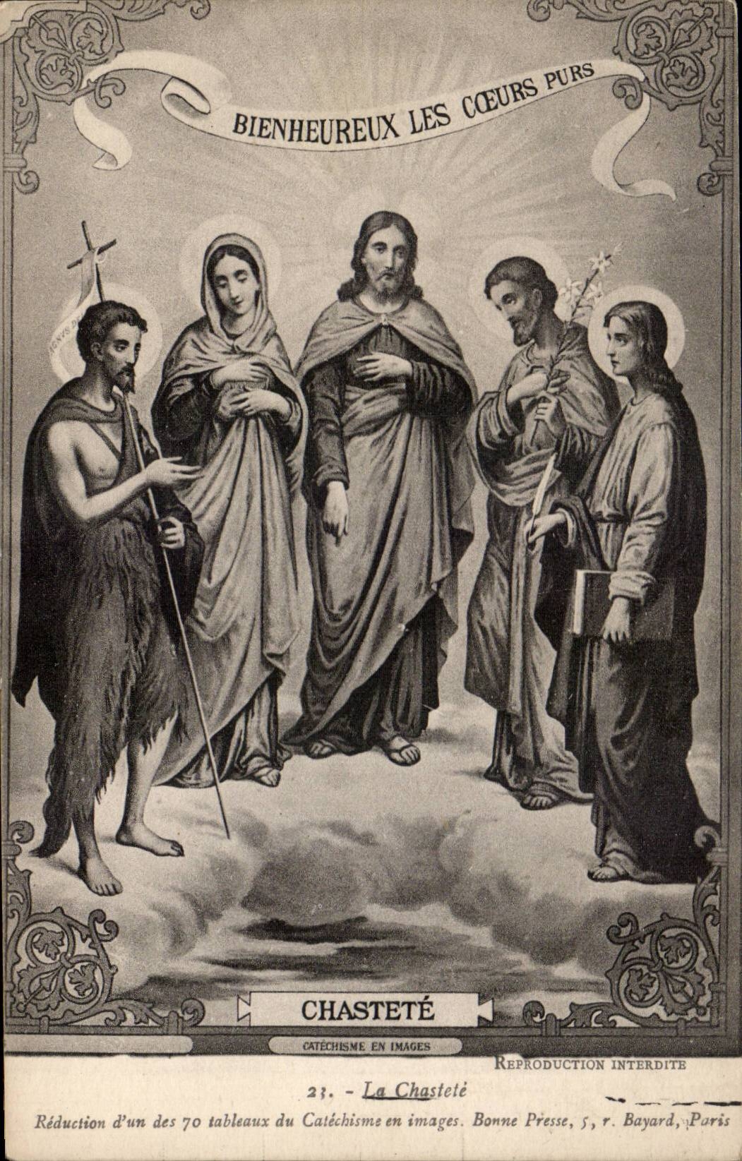CPA Paris La charite Reduction d'un des 70 tableaux du catechisme en images 