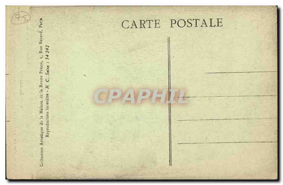 CPA Paris La charite Reduction d'un des 70 tableaux du catechisme en images  — Verso