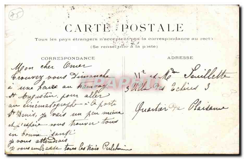 CPA Paris Statue d'Henri IV — Verso