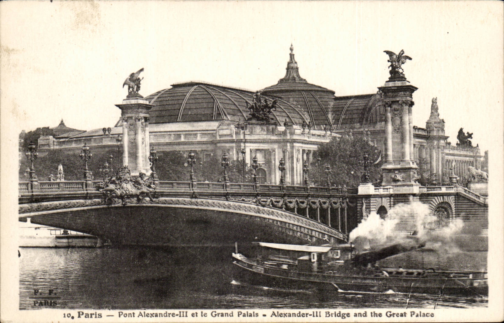 Paris CPA Pont Alexandre III et le grand palais