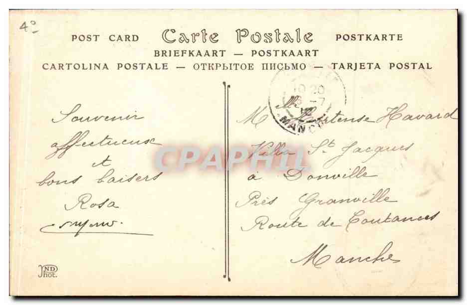 Paris CPA La tour Saint Jacques — Verso