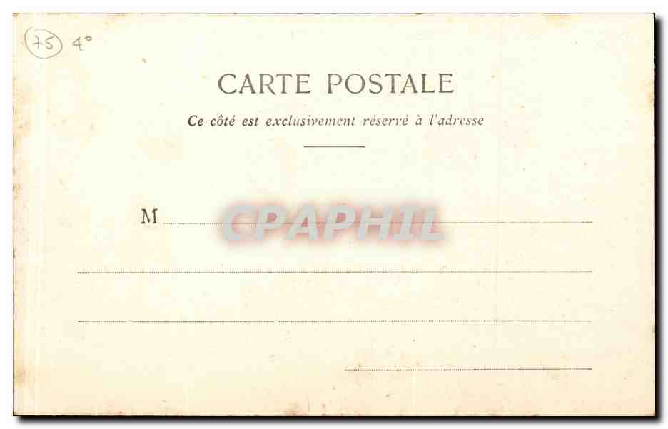 Paris CPA Conseil municipal de Paris Cabinet du president du conseil — Rückseite