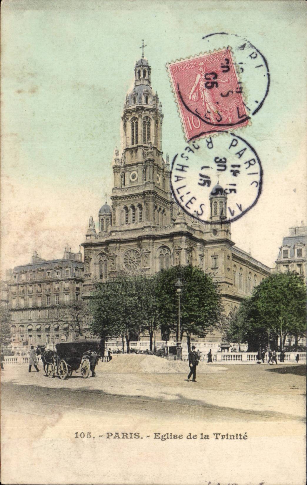 Paris CPA Eglise de la Trinite