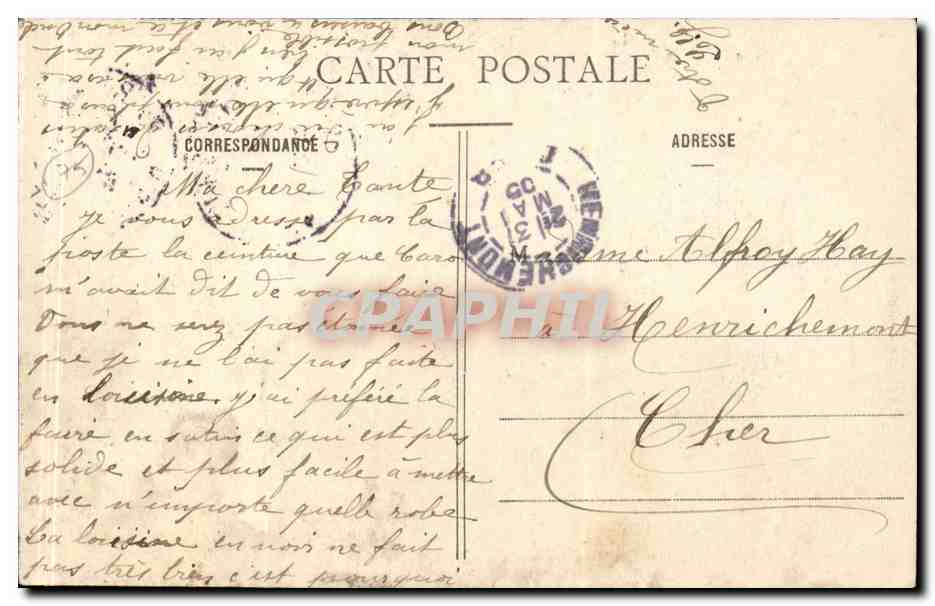 Paris CPA Eglise de la Trinite — Verso