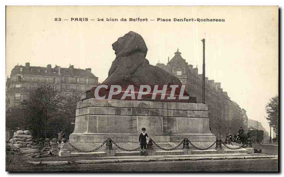 Paris CPA Le lion de Belfort