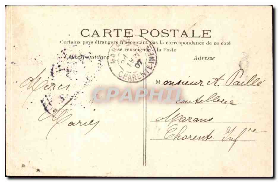 CPA Paris Passerelle d'Austerlitz — Verso