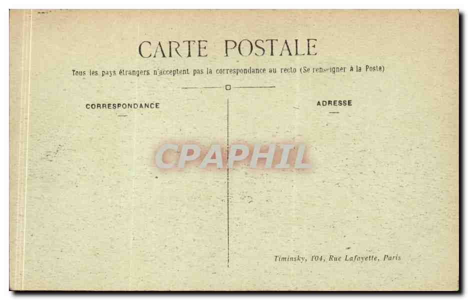 CPA Paris Lion de Belfort — Verso