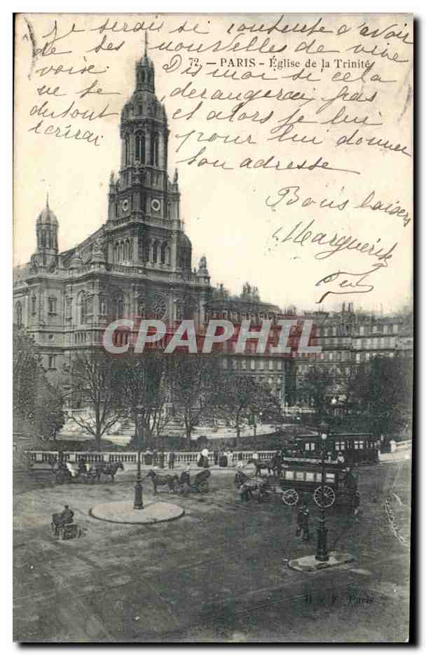 Paris CPA Eglise de la Trinite