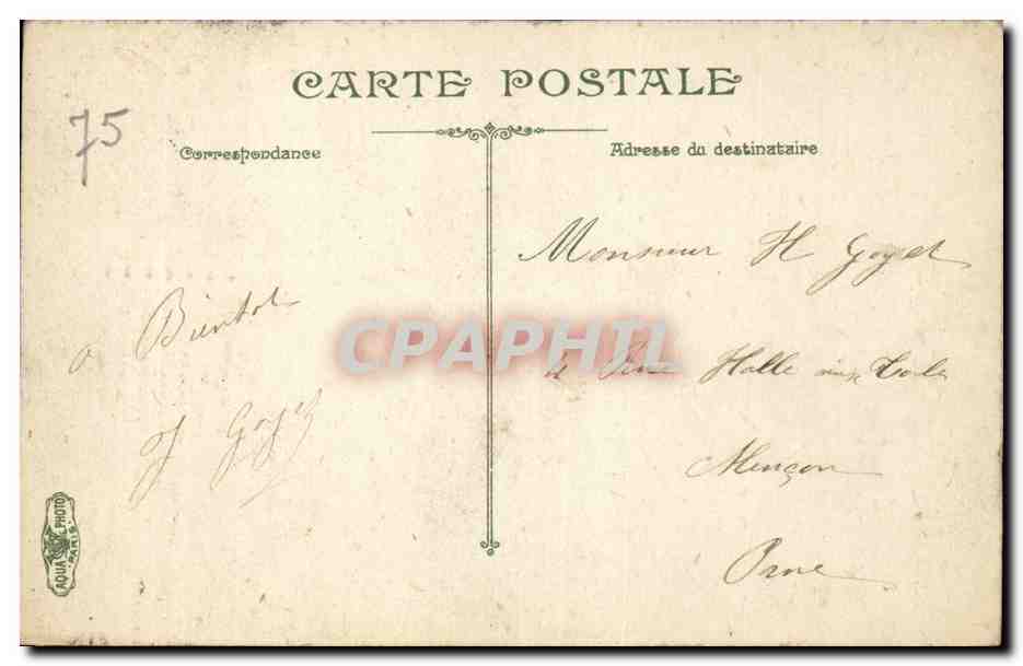 Paris CPA Vue generale prise du Louvre — Rückseite