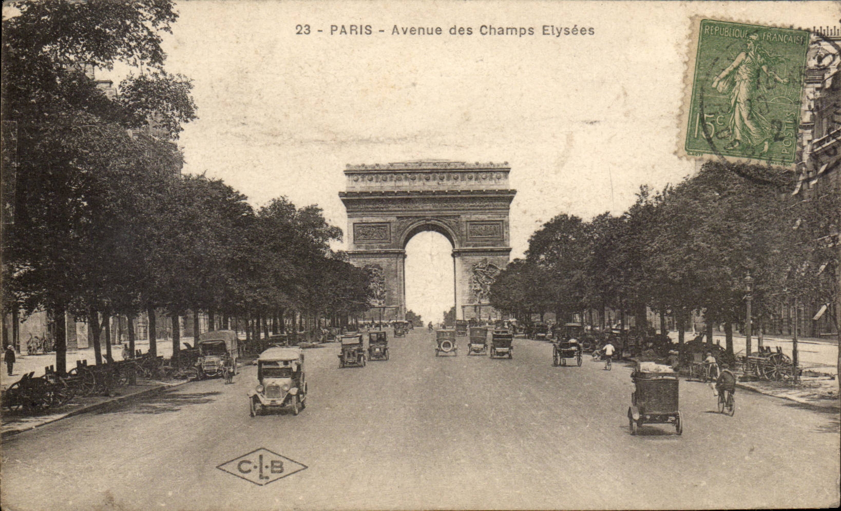 Paris CPA Avenue des Chaps Elysees
