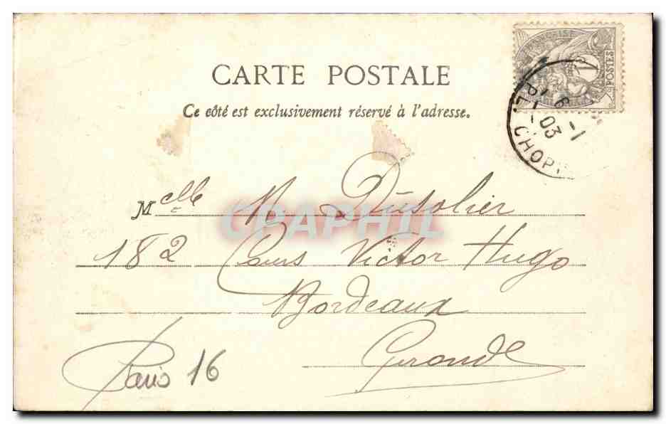 Paris CPA Bois de Boulogne Pavillon chinois — Rückseite