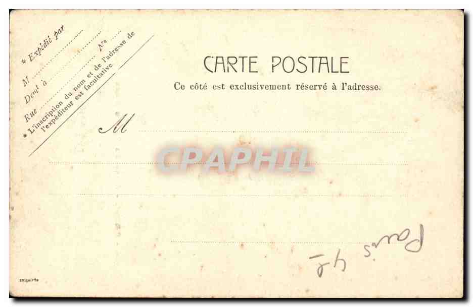 Paris CPA Place du parvis Notre Dame — Rückseite