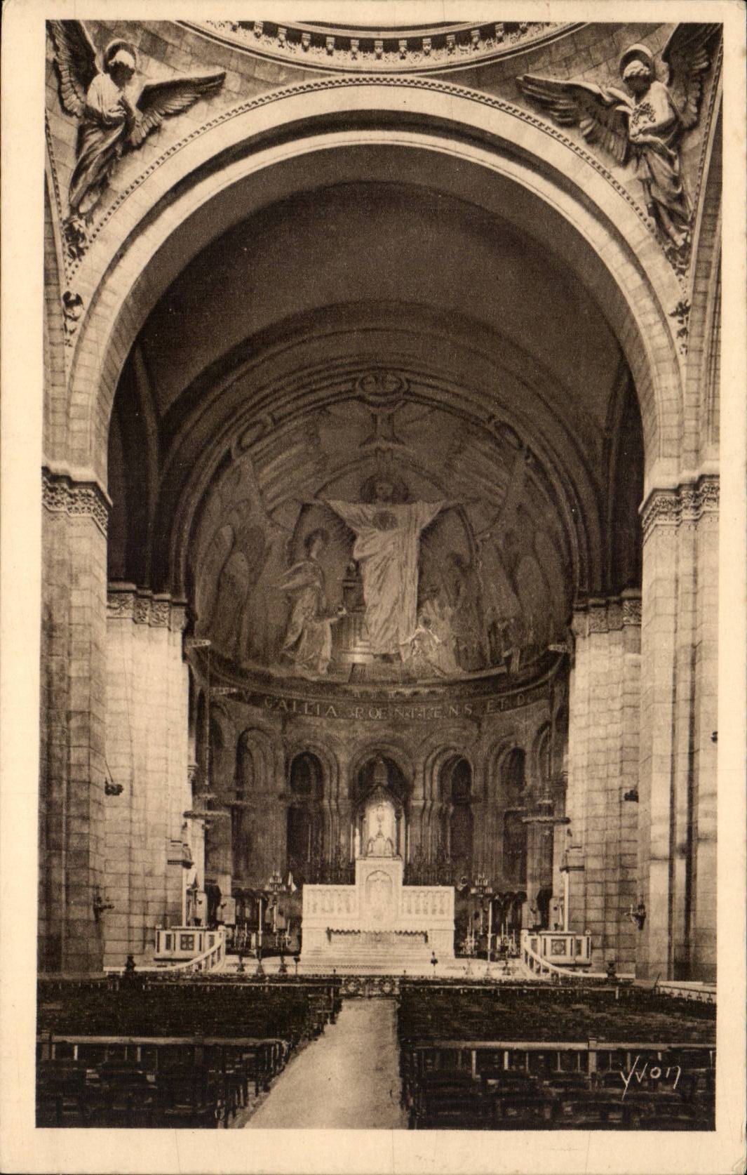 Paris CPA Basilique du Sacre Coeur de Montmartre Le choeur et la nef