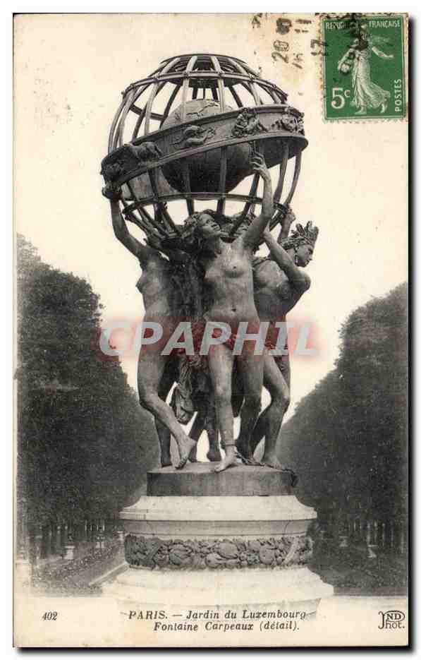 CPA Paris Jardin du Luxembourg Fontaine Carpeaux