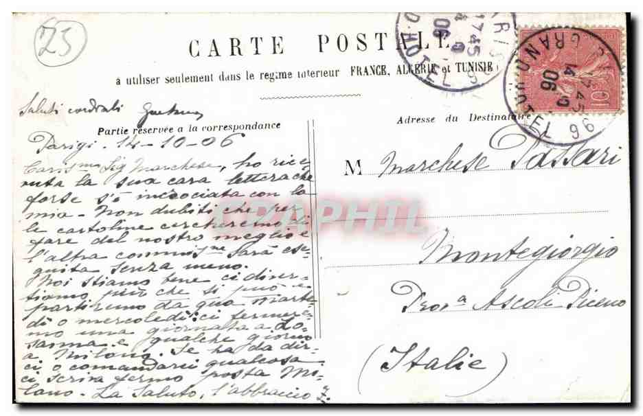 CPA Paris Colonne Vendome — Rückseite