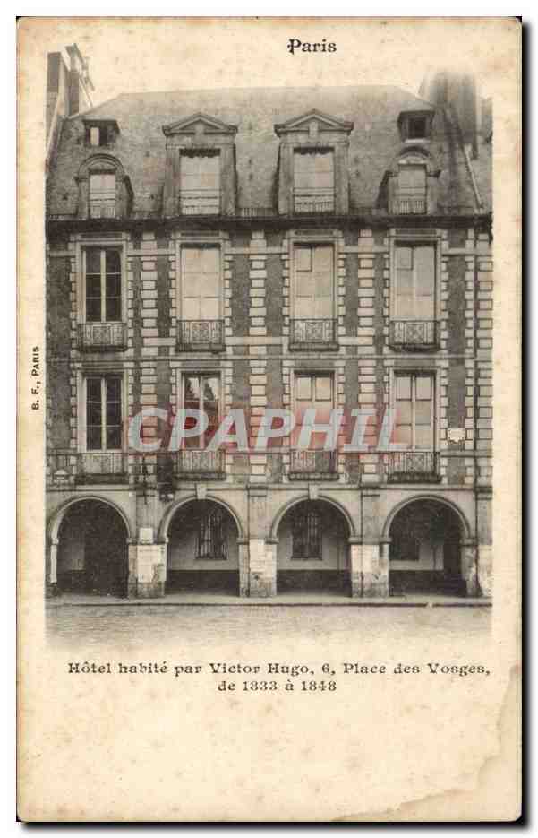 CPA Paris Hotel habite par Victor Hugo Place des Vosges de 1833 a 1848 