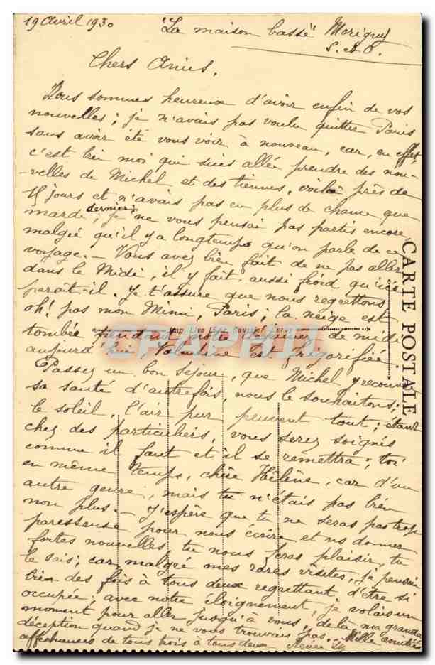 CPA Paris Eglise Saint Francois Xavier Statue — Verso