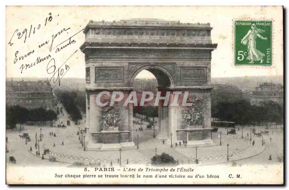 CPA Paris Arc de Triomphe de l'etoile