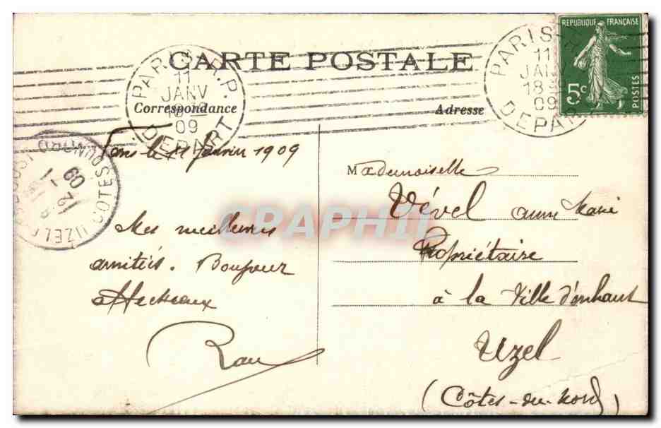 CPA Paris Vue generale de la cite — Verso