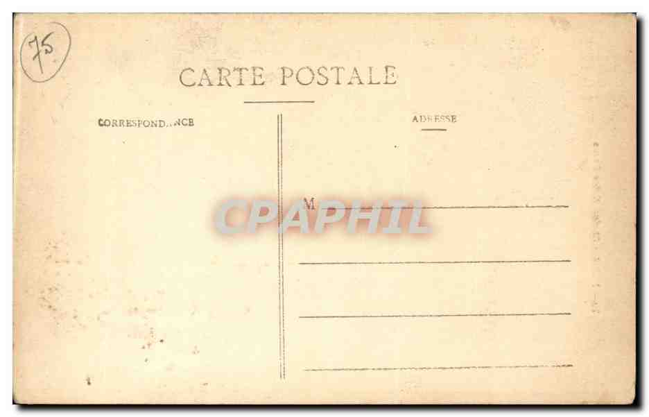 CPA Paris Eglise Notre Dame — Rückseite