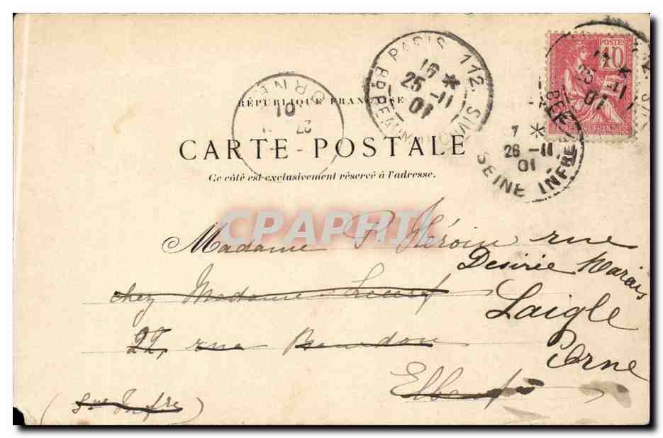 CPA Paris Le Louvre — Rückseite