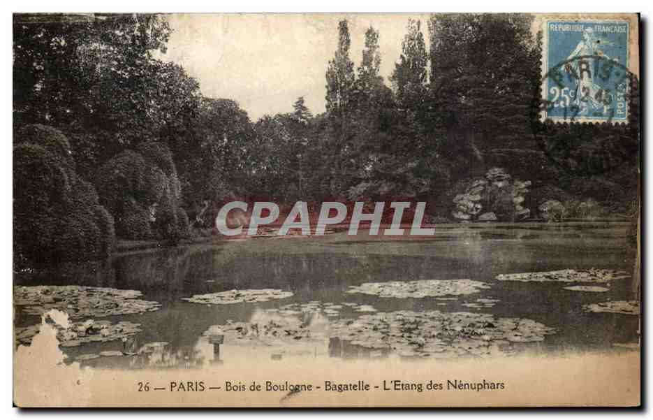 Paris — Bois de Boulogne — Bagatelle — L'Étang des Nénuphars — CPAPHIL