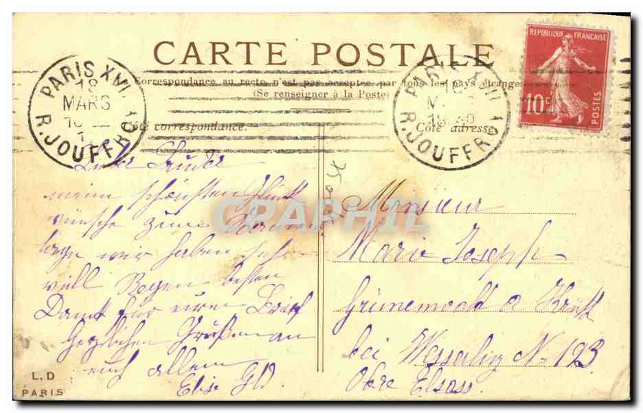 CPA Paris Notre Dame — Rückseite