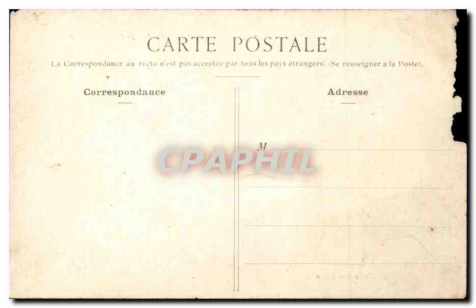 CPA Paris Caserne des pompiers boulevard Diderot — Rückseite