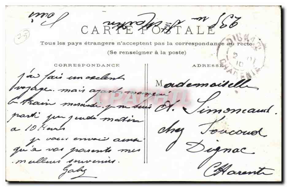 CPA Paris Pont Alexandre III — Verso