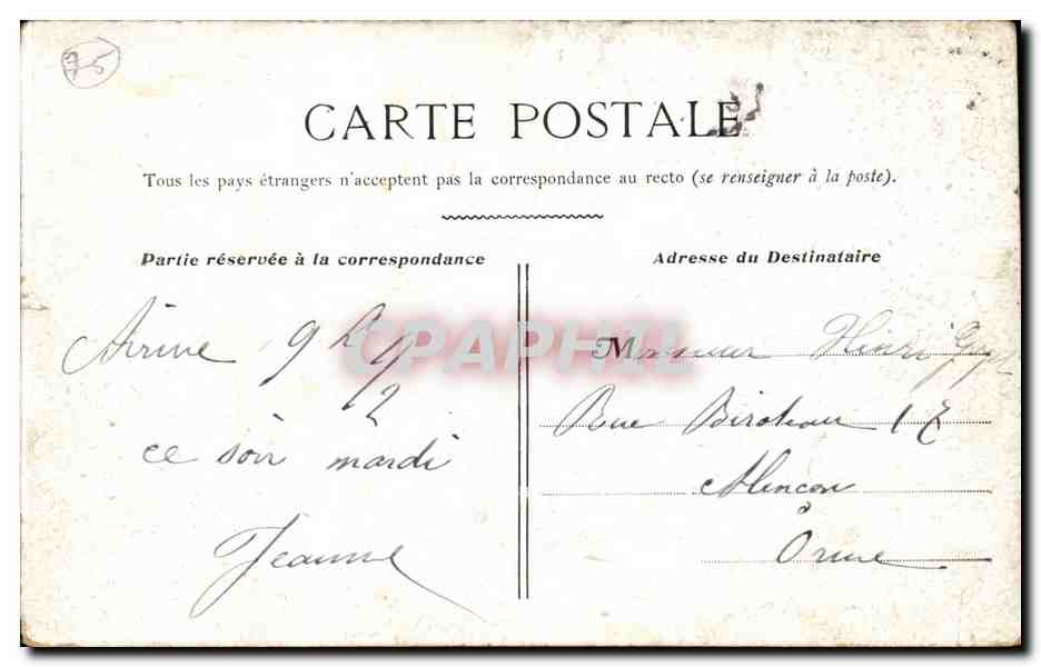 CPA Paris Bois de Boulogne La cascade — Rückseite
