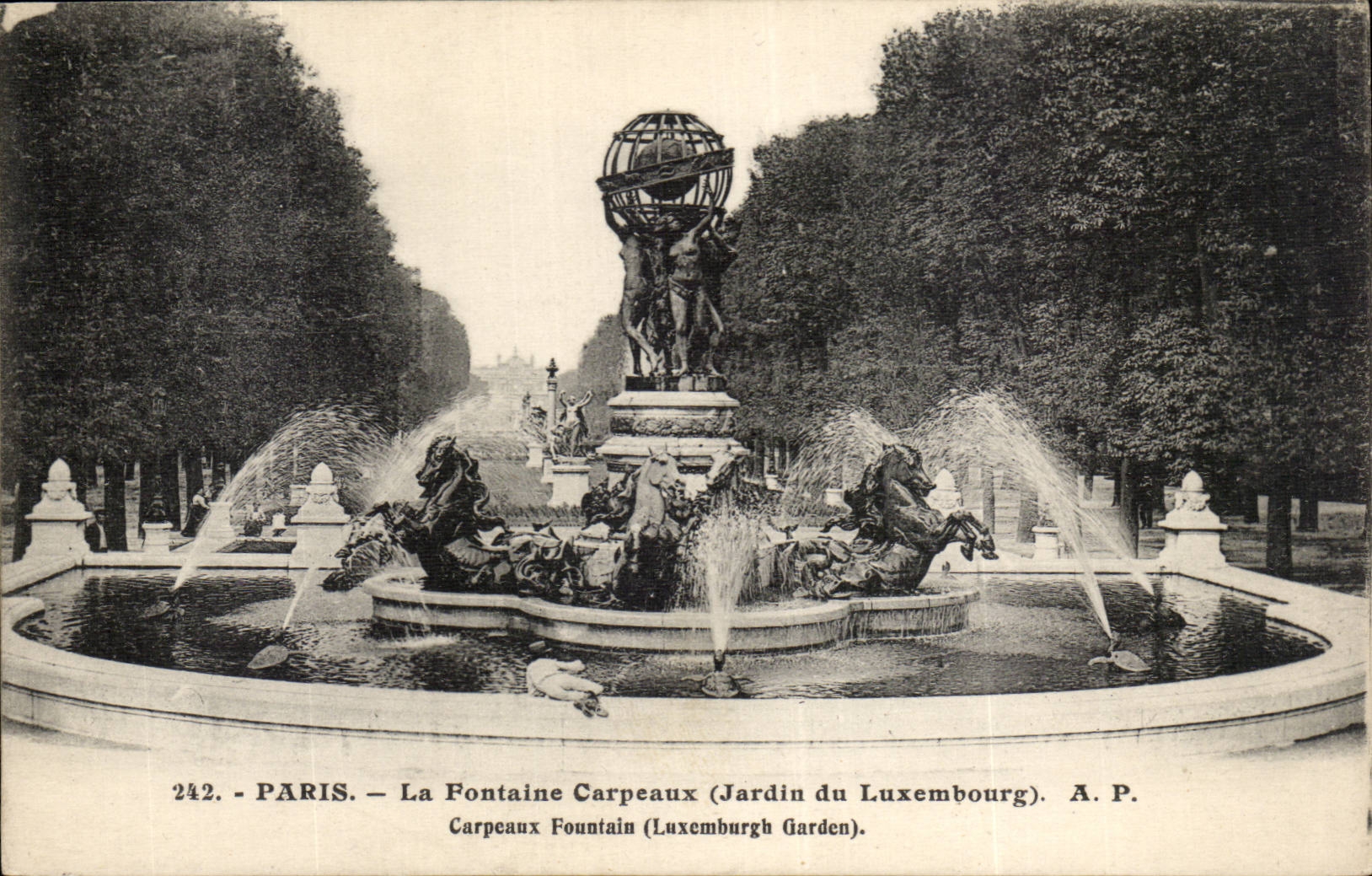 CPA Paris Fontaine Carpeaux Jardin du Luxembourg 
