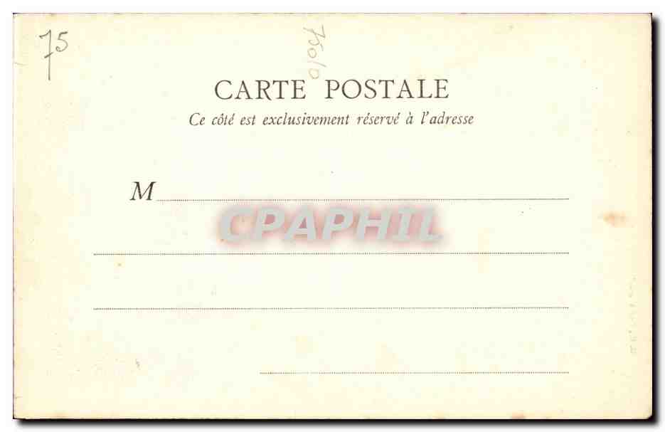 CPA Paris Porte St Denis — Verso
