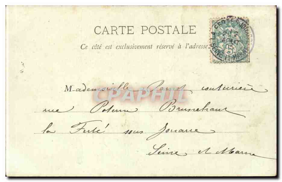 Paris CPA Porte St Martin  — Verso