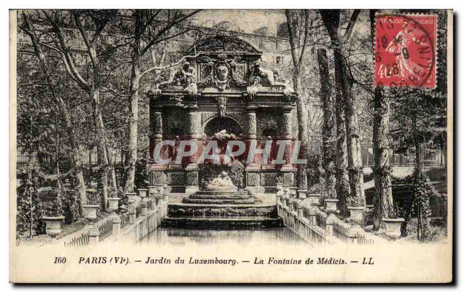 Paris CPA Jardin du Luxembourg La fontaine de medicis