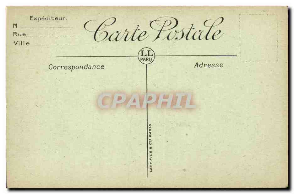 Paris CPA Hotel de ville — Rückseite
