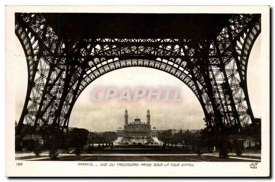 Paris CPA Vue du Trocadero prise sous la Tour Eiffel