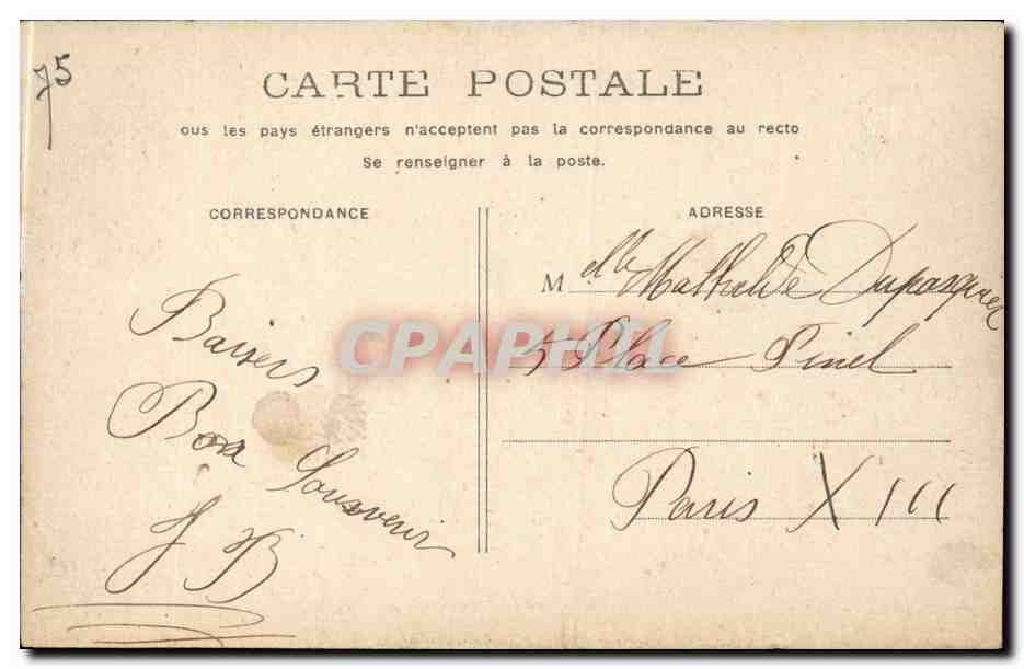 Paris CPA Palais du Luxembourg — Rückseite