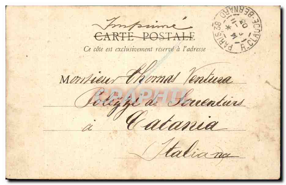 CPA Paris Entree principale des Archives nationales — Rückseite