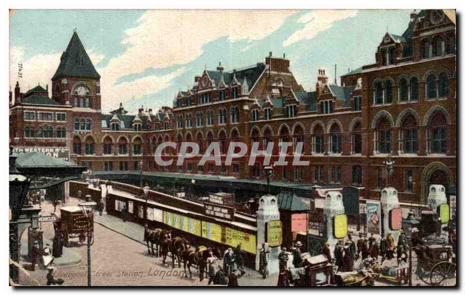 CPA Great Britain London Londres Liverpool street station