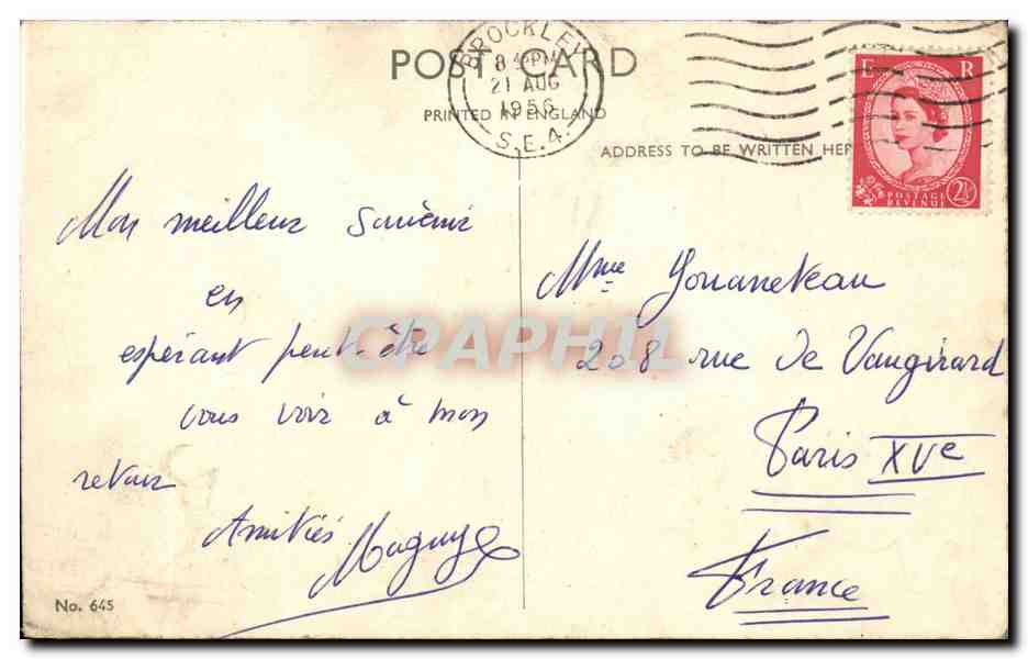 CPA Great Britain Londres london Thames Embankment and Waterloo bridge — Verso