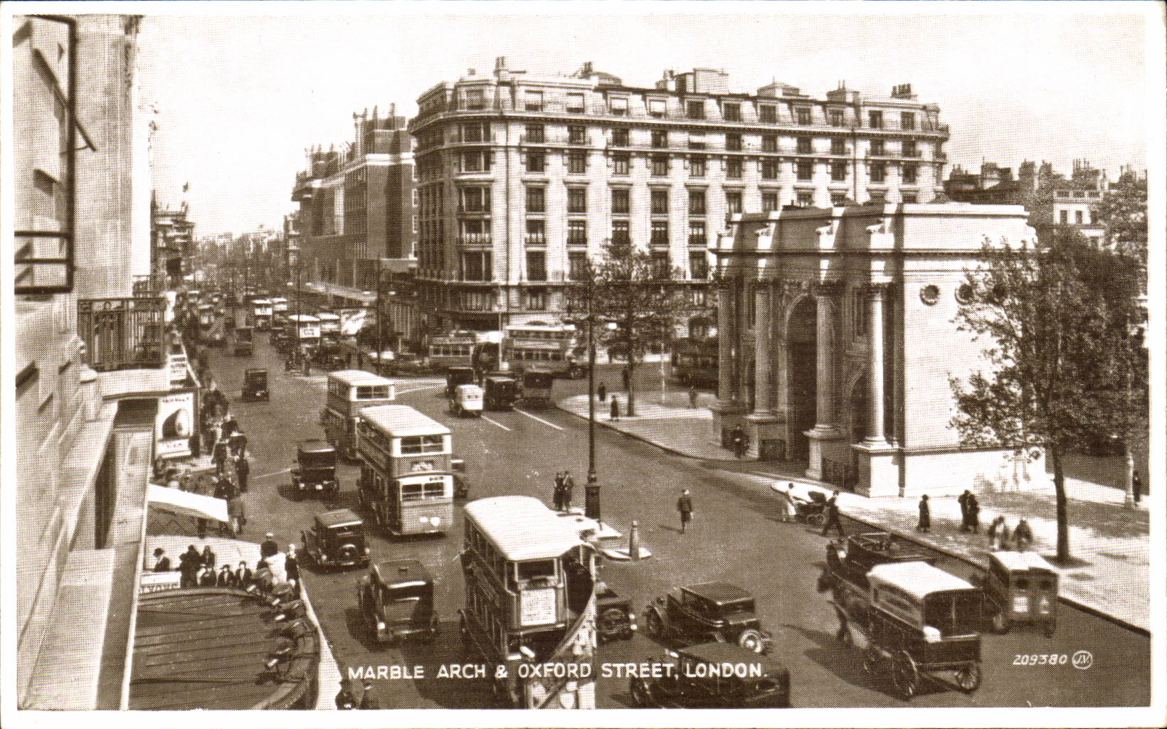 Marble Arch & Oxford Street, London — Valentine's Photo Brown, n° 209380