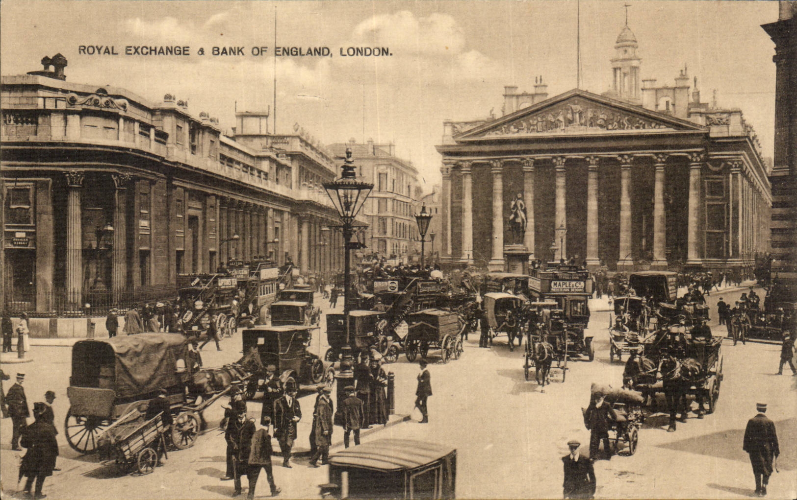 CPA Great Britain Londres London Royal Exchange and Bank of England